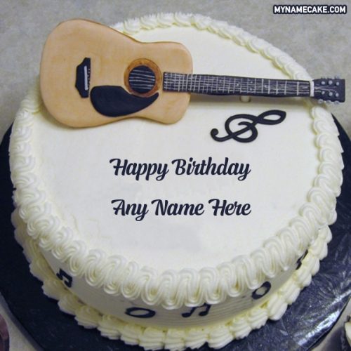 guitar name cake
