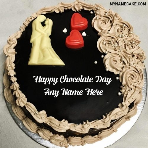 chocolate day name cake