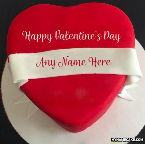 valentine's day name cake