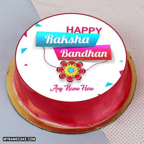happy raksha bandhan cake with name