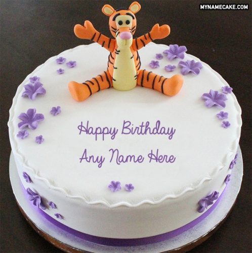 cute tiger name cake