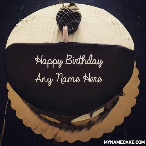 chocolate birthday name cake